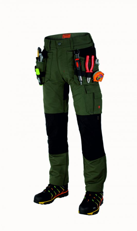 Kalhoty pán. strečové EREBOS zeleno/černé P91012 vel. 48 - Obrázek Kalhoty pán. strečové EREBOS zeleno/černé P91012 vel. 48 - Obrázek